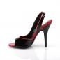 Preview: Sale SEDUCE-117 Pleaser high heels peep toe sling back sandal black-red patent 38