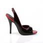 Preview: Sale SEDUCE-117 Pleaser high heels peep toe sling back sandal black-red patent 38