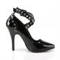 Preview: Sale SEDUCE-443 Pleaser high heels criss-cross pump eyelet-holes black patent 46