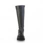 Preview: Auktion SHAKER-100WC DemoniaCult extraweite Keil-Plateau Kniehohe Stiefel schwarz Matt 42