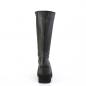 Preview: Auktion SHAKER-100WC DemoniaCult extraweite Keil-Plateau Kniehohe Stiefel schwarz Matt 42