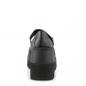 Preview: Sale SHAKER-23 DemoniaCult Damen Keil-Plateaupumps schwarz Lederoptik Sternnieten 41