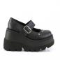 Preview: Sale SHAKER-23 DemoniaCult Damen Keil-Plateaupumps schwarz Lederoptik Sternnieten 41