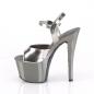 Preview: SKY-309TTG Pleaser High-Heels Plateausandaletten zinn metallic Chrom Glitter