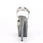 Preview: SKY-309TTG Pleaser High-Heels Plateausandaletten zinn metallic Chrom Glitter