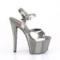 Preview: SKY-309TTG Pleaser High-Heels Plateausandaletten zinn metallic Chrom Glitter
