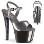 Preview: SKY-309TTG Pleaser High-Heels Plateausandaletten zinn metallic Chrom Glitter