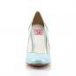 Preview: Sale SMITTEN-04 Pin Up Couture High Heels Pump Bubikragen babyblau Lederoptik 38