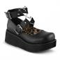 Preview: Sale SPRITE-02 DemoniaCult platform pump shoes ankle strap heart o-ring black matte 42