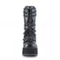 Preview: Sale TRASHVILLE-138 DemoniaCult Unisex wadenhohe Stiefel Nieten Ring schwarz Lederoptik 43
