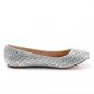 Preview: Sale TREAT-06 Fabulicious Damen Ballerina Schuhe Strasssteinchen silber Glitter Gewebe 40