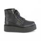 Preview: Sale V-CREEPER-571 DemoniaCult Damen Plateau Schnürstiefeletten schwarz Lederoptik 39