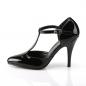 Preview: Sale VANITY-415 chice Pleaser High-Heels T-Riemchen Pumps schwarz Lack 35