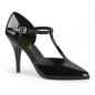 Preview: Sale VANITY-415 chice Pleaser High-Heels T-Riemchen Pumps schwarz Lack 35