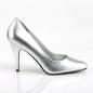 Preview: Sale VANITY-420 Pleaser high heels classic pump silver vegan leather 40