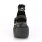 Preview: Sale VIOLET-32 DemoniaCult vegane Damen Riemchen Plateau Pumps O-Ring schwarz Lederoptik 39