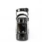 Preview: Auktion WAVE-09 DemoniaCult High Heels Plateausandaletten Herzring Ketten schwarz Lack 36