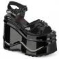 Preview: Auktion WAVE-09 DemoniaCult High Heels Plateausandaletten Herzring Ketten schwarz Lack 36