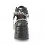 Preview: Sale WAVE-20 DemoniaCult wedge platform bat ankle strap sandal moon chain black matte 38