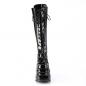 Preview: Sale WAVE-200 DemoniaCult platform lace-up knee high boot black patent 38