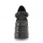 Preview: Sale WAVE-48 DemoniaCult Damen Plateaupumps Riemchen Stachel D-Ring schwarz Lederlook 37