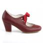 Preview: Sale WIGGLE-32 Pin Up Couture Mary Jane Damen Pumps Herz Cutouts burgund Lederoptik 40