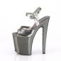 Preview: XTREME-809TTG Pleaser High-Heels Plateausandaletten zinn metallic chrom glitter