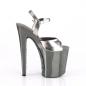 Preview: XTREME-809TTG Pleaser High-Heels Plateausandaletten zinn metallic chrom glitter