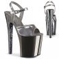 Preview: XTREME-809TTG Pleaser High-Heels Plateausandaletten zinn metallic chrom glitter