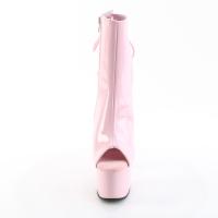 ADORE-1018 Pleaser High-Heels Plateaustiefeletten babypink Lack Fersen- Zehenoffen