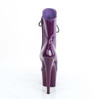 ADORE-1020 Pleaser vegane Damen High-Heels Plateau Schnürstiefeletten lila Lack