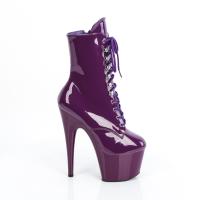 Sale ADORE-1020 Pleaser high heels platform lace-up ankle boot purple patent 39