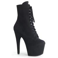 ADORE-1020FS Pleaser high heels platform ankle boot black suede