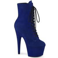 ADORE-1020FS Pleaser high heels platform ankle boot royal blue suede