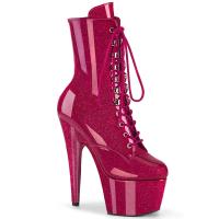 ADORE-1020GP Pleaser Damen High Heels Plateaustiefeletten fuchsia Glitter Lack