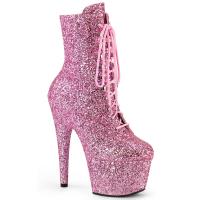 ADORE-1020GWR Pleaser Damen High Heels Plateaustiefeletten babypink Glitter