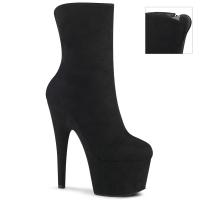 ADORE-1042 Pleaser vegan high heels platform ankle boot black suede