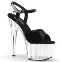 ADORE-709 Pleaser High Heels Platform Sandal black patent clear