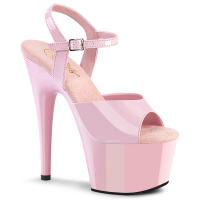 ADORE-709 Pleaser High Heels platform ankle strap sandal baby pink patent