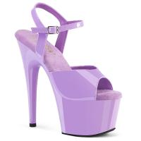 ADORE-709 Pleaser High Heels platform ankle strap sandal lavender patent