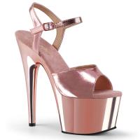 ADORE-709 Pleaser High Heels Platform Sandal rose gold chrome