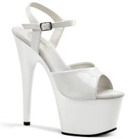 Sale ADORE-709 Pleaser High Heels Platform Sandal white patent 39