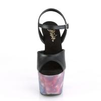ADORE-709REFL Pleaser High-Heels Plateausandaletten schwarz lila-blau reflektierende Galaxie