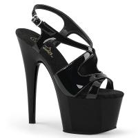 ADORE-730 Pleaser high heels criss cross sling back sandal black patent
