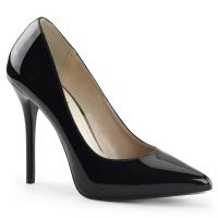 AMUSE-20 Pleaser high heels classic hidden platform pump black patent