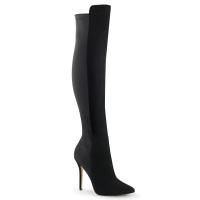 AMUSE-2018 Fabulicious High-Heels Overkneestiefel schwarz Wildleder-Nylon
