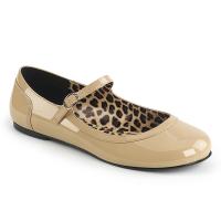 ANNA-02 Pleaser Pink Label Damen Riemchen Ballerina Schuhe Creme Lack
