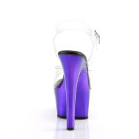 ASPIRE-608 Pleaser High-Heels vegane Plateausandaletten klar lila chrom