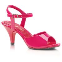 Sale BELLE-309 Fabulicious ankle strap sandal hot pink patent with leather insole 37