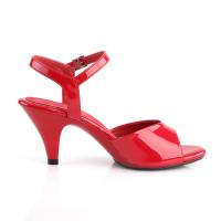 Sale BELLE-309 elegante Fabulicious Damen Sandaletten rot Lack Lederinnensohle 35